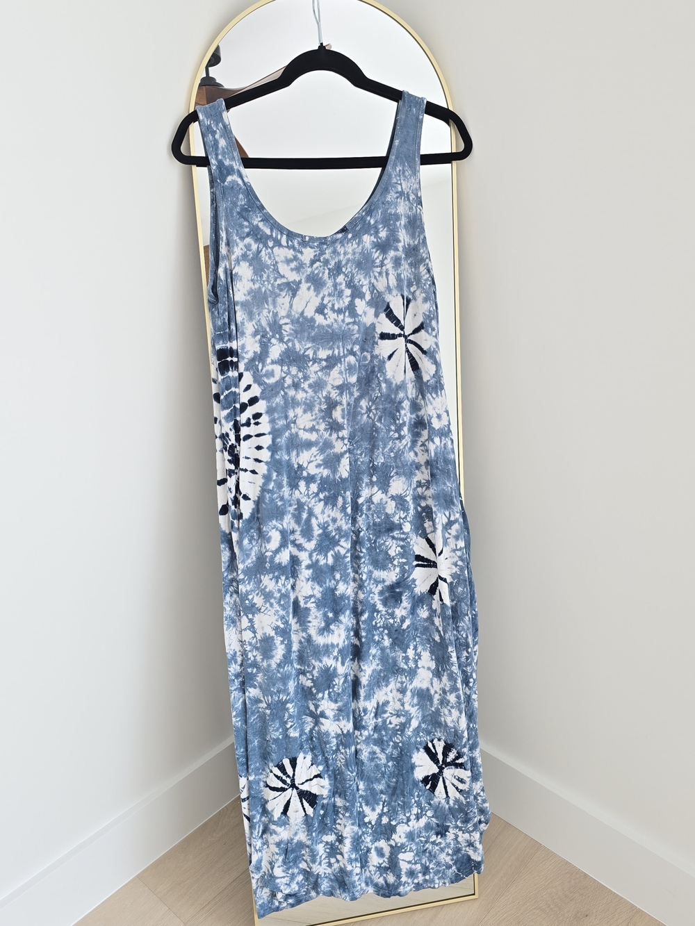 Indigo Hand Dyed Sleeveless Blue Tie-Dye Jumpsuit Romper